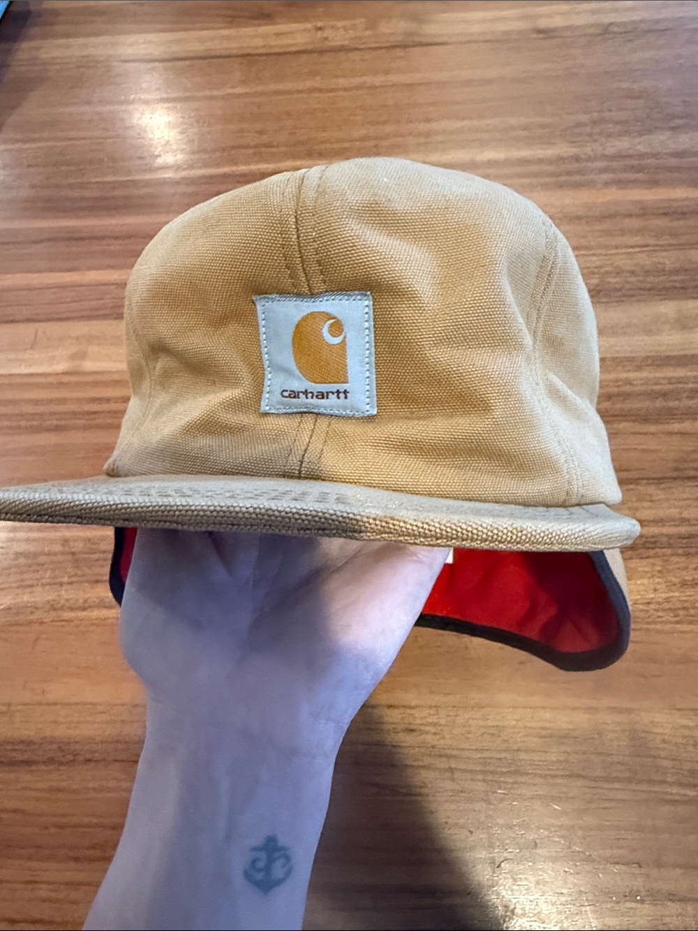 Vintage Carhartt Hat Mens Ear Flap Fleece lined sz small professionally cleaned